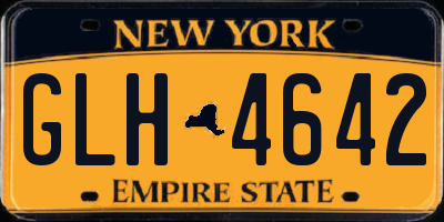 NY license plate GLH4642