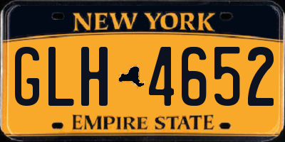 NY license plate GLH4652