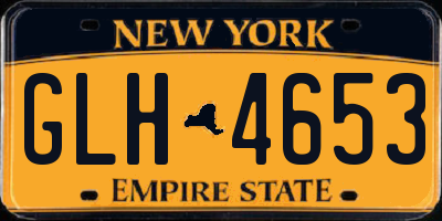 NY license plate GLH4653