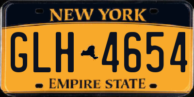 NY license plate GLH4654