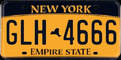 NY license plate GLH4666