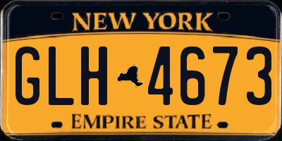 NY license plate GLH4673