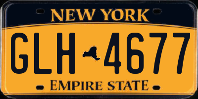 NY license plate GLH4677