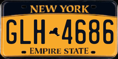 NY license plate GLH4686