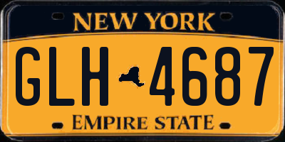 NY license plate GLH4687