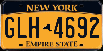 NY license plate GLH4692
