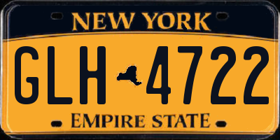 NY license plate GLH4722