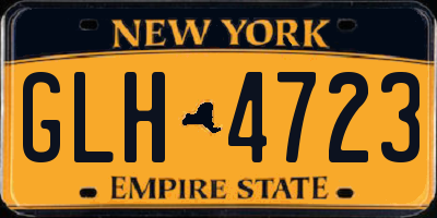 NY license plate GLH4723