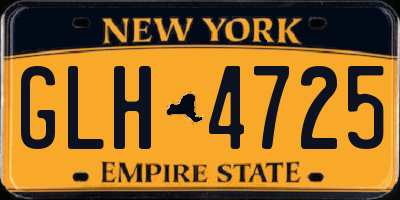 NY license plate GLH4725