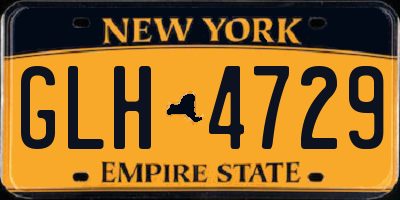 NY license plate GLH4729