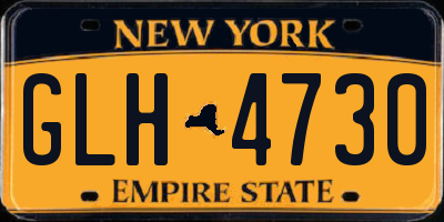 NY license plate GLH4730