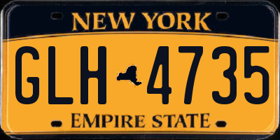 NY license plate GLH4735