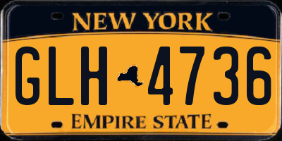 NY license plate GLH4736