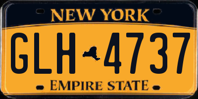 NY license plate GLH4737