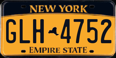 NY license plate GLH4752