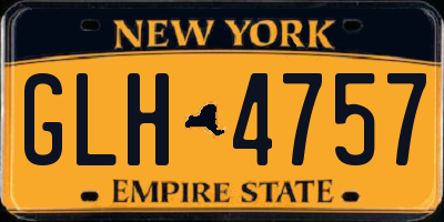 NY license plate GLH4757