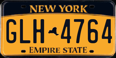 NY license plate GLH4764