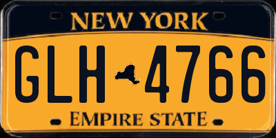 NY license plate GLH4766