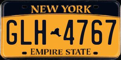 NY license plate GLH4767