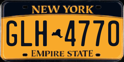 NY license plate GLH4770