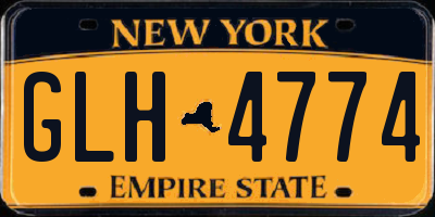 NY license plate GLH4774