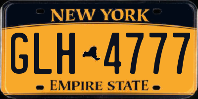 NY license plate GLH4777