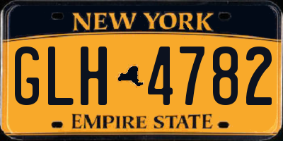 NY license plate GLH4782