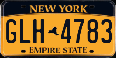 NY license plate GLH4783