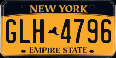 NY license plate GLH4796