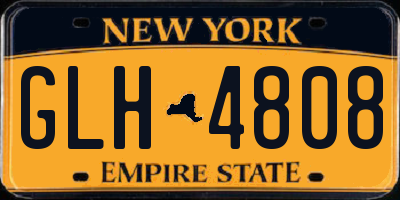 NY license plate GLH4808