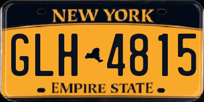 NY license plate GLH4815
