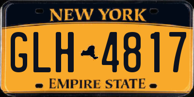 NY license plate GLH4817