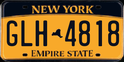 NY license plate GLH4818