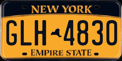 NY license plate GLH4830