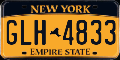 NY license plate GLH4833