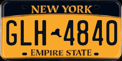 NY license plate GLH4840
