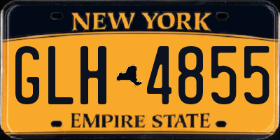 NY license plate GLH4855