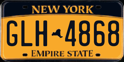 NY license plate GLH4868