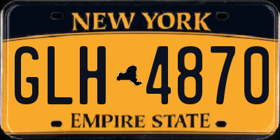 NY license plate GLH4870