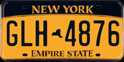 NY license plate GLH4876