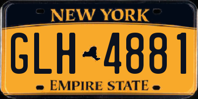 NY license plate GLH4881