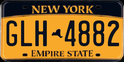 NY license plate GLH4882