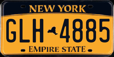 NY license plate GLH4885