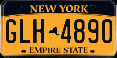 NY license plate GLH4890
