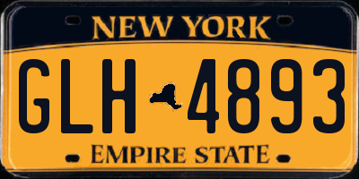 NY license plate GLH4893