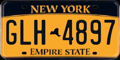 NY license plate GLH4897