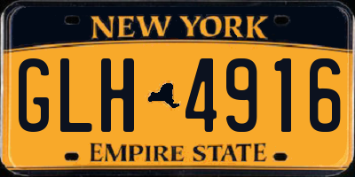 NY license plate GLH4916