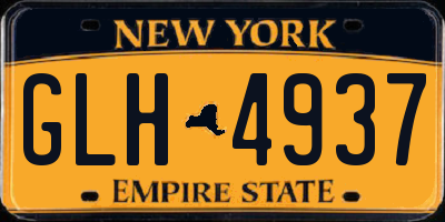 NY license plate GLH4937
