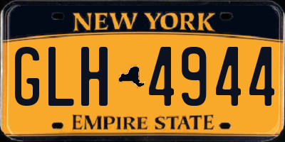 NY license plate GLH4944
