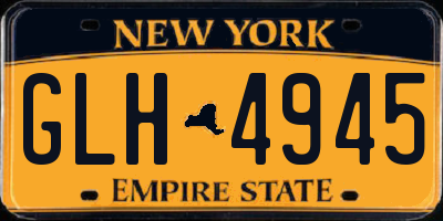 NY license plate GLH4945